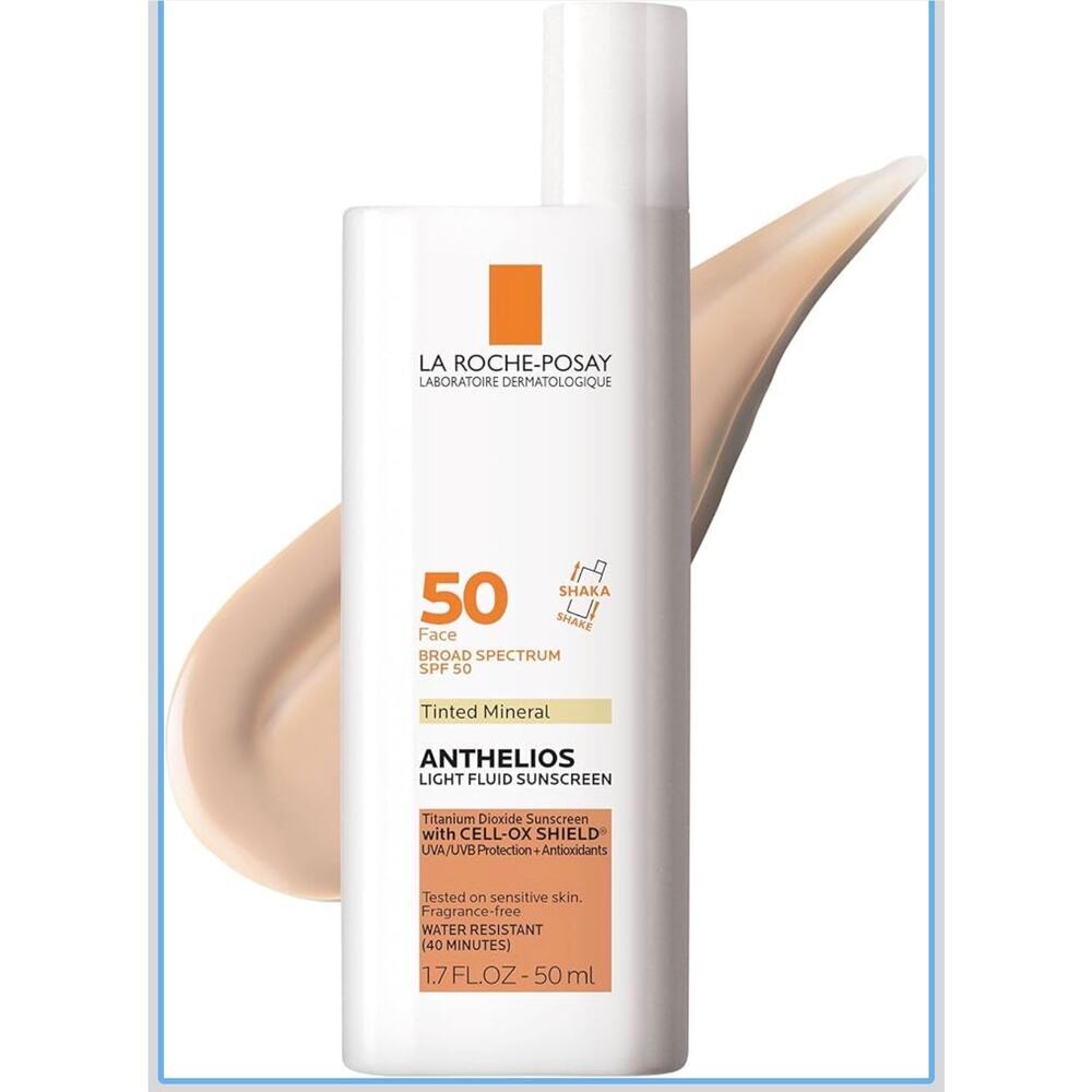 NEW Lot of TWO La Roche Posay Anthelios  SPF 50 Tinted Mineral 1.7oz